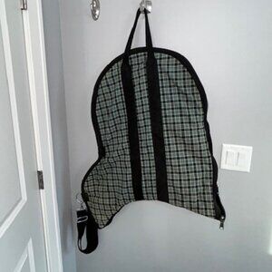 EUC Plaid Eng Saddle & Bridle Padded/Lined Carry Storage Cover Bag Baker-like